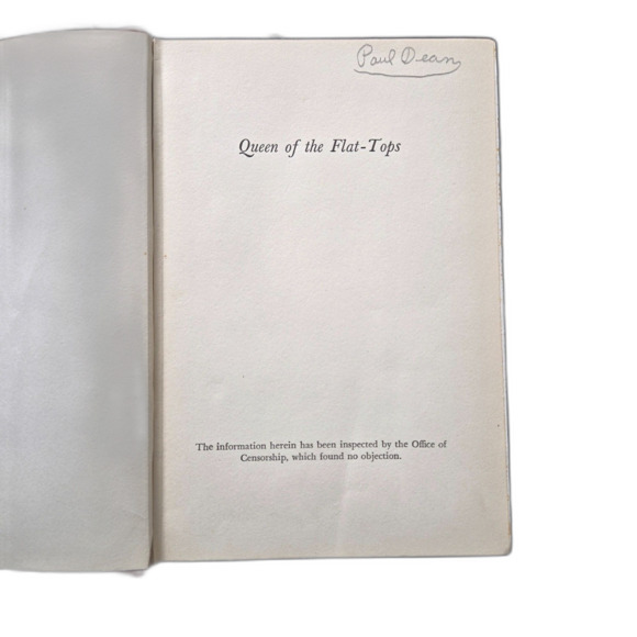 SIGNED Queen of the Flat-Tops By Stanley Johnston; 2nd Print 1942 - Picture 5 of 10